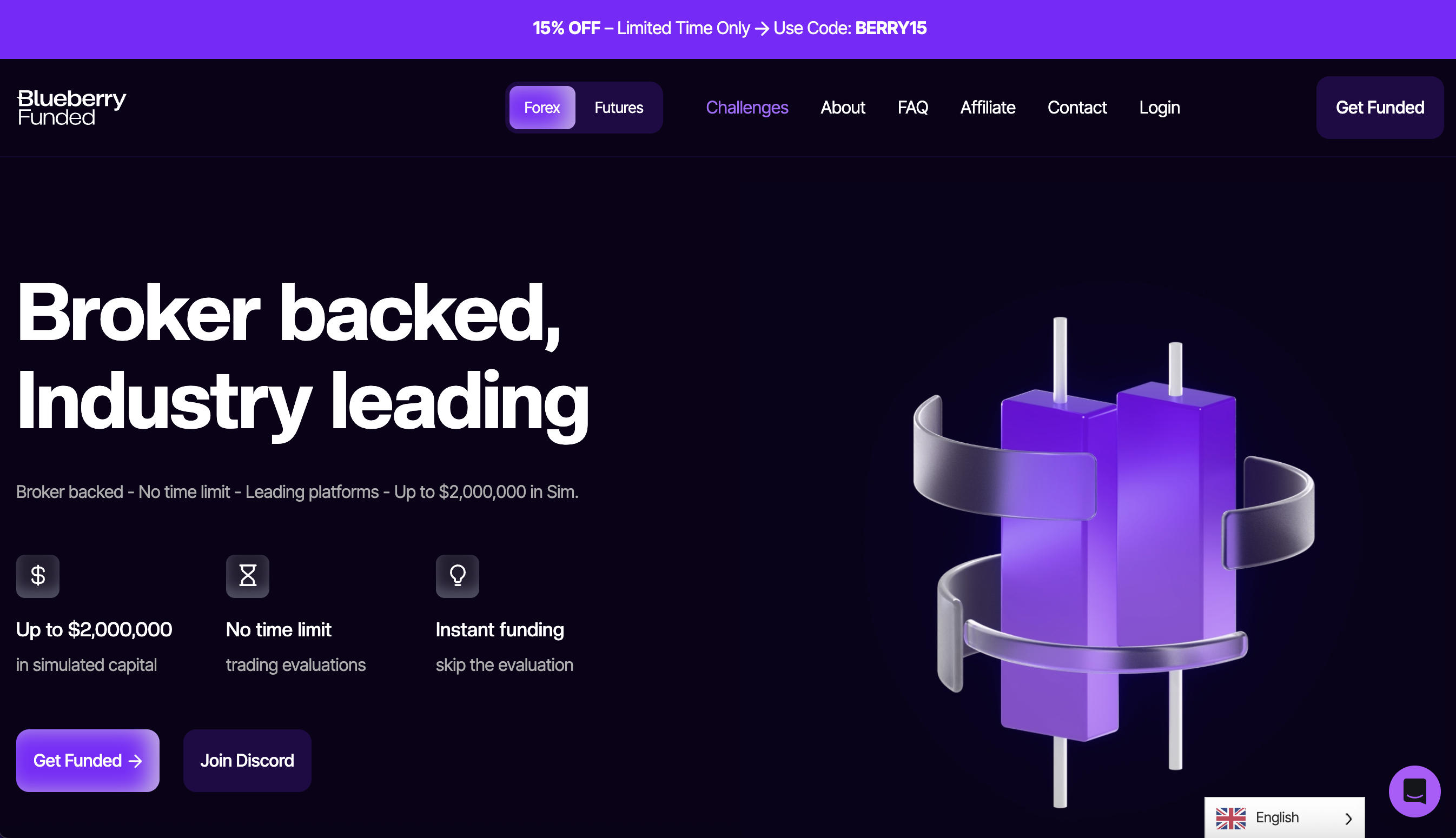 Blueberry Funded hero