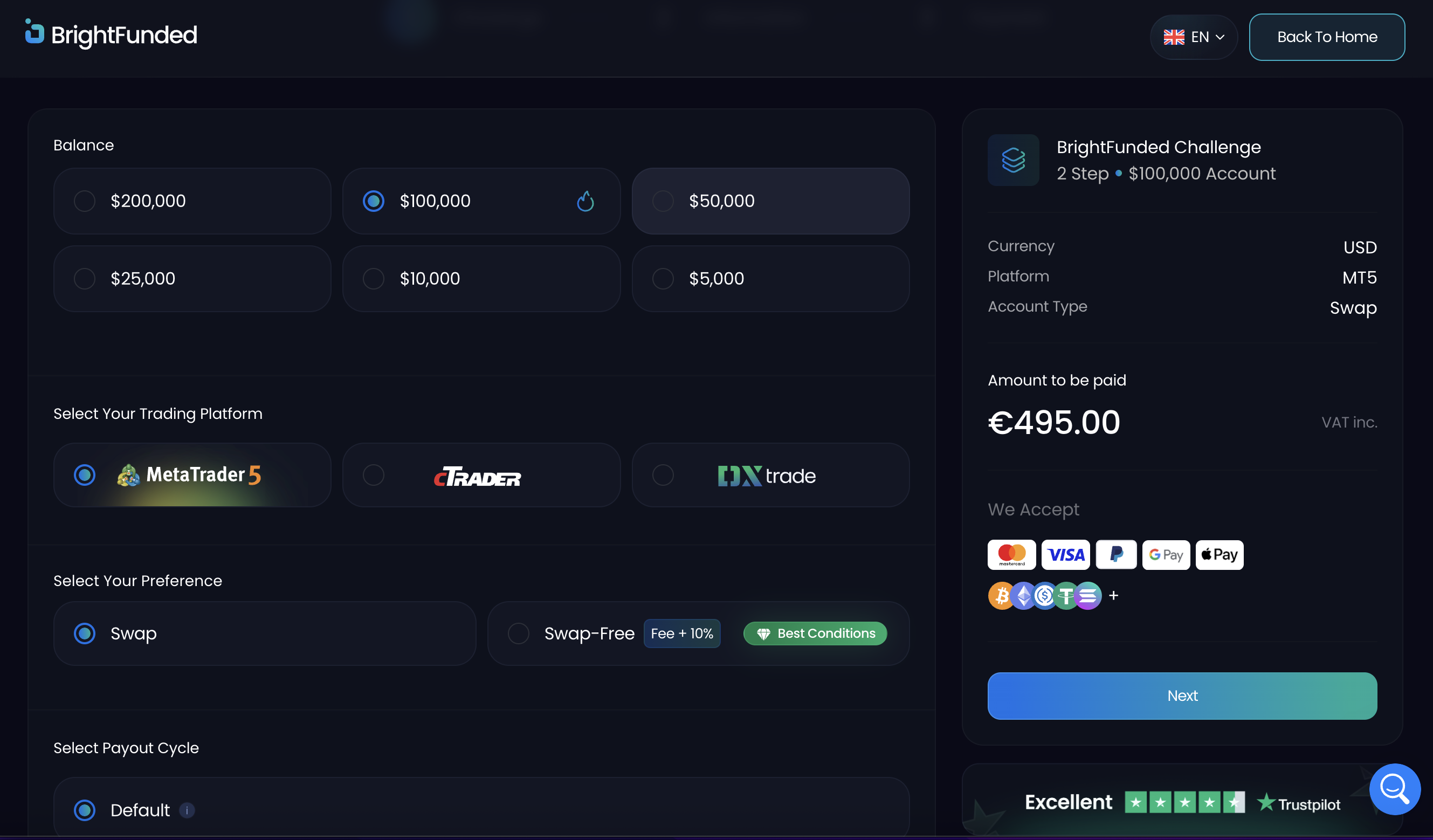 BrightFunded pricing