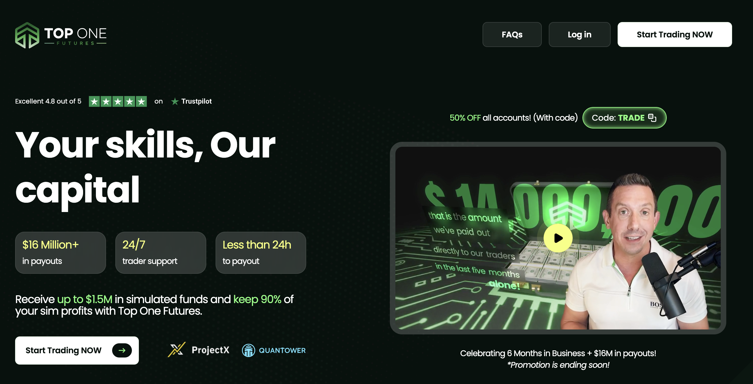 Top One Futures hero