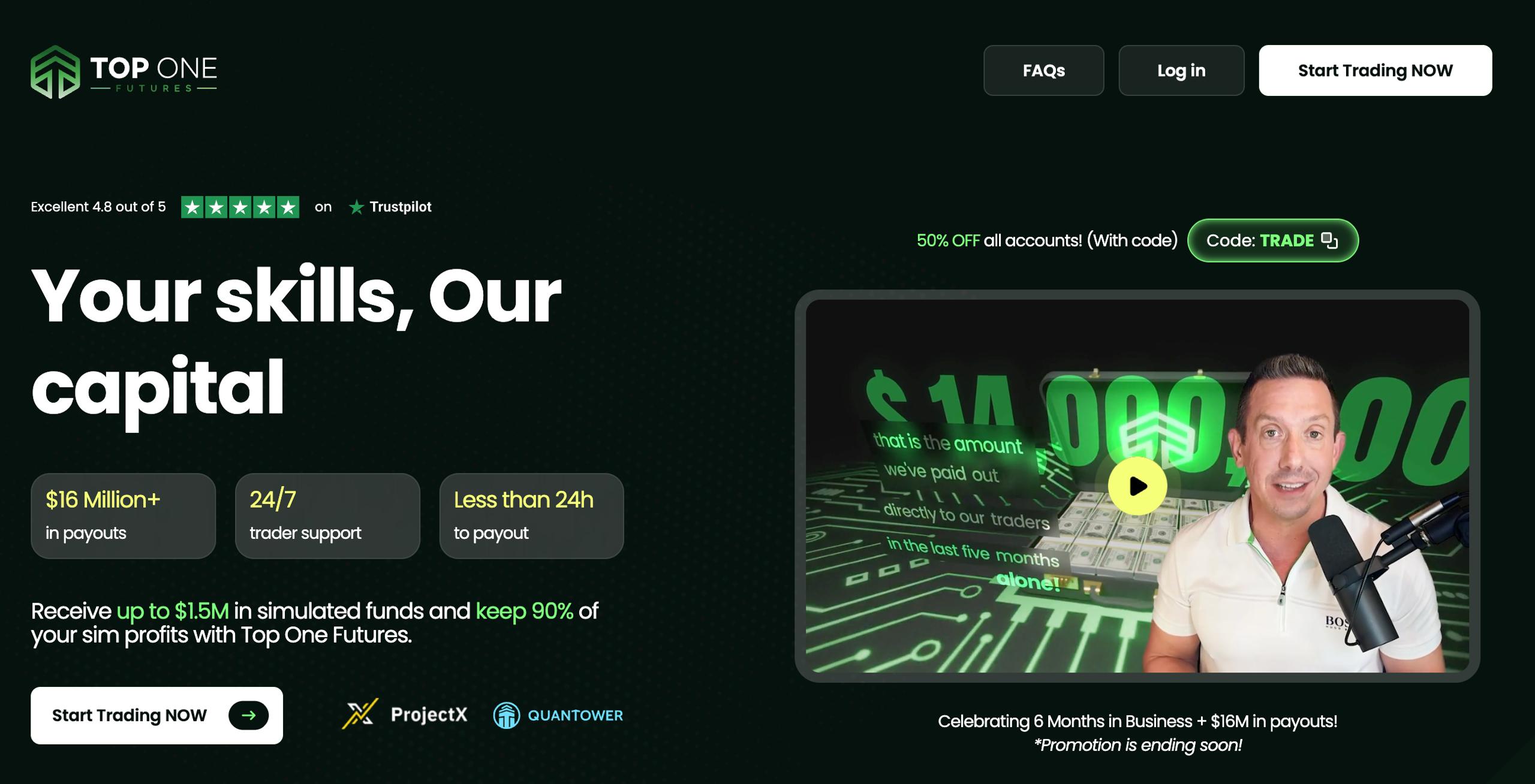 Top One Trader hero