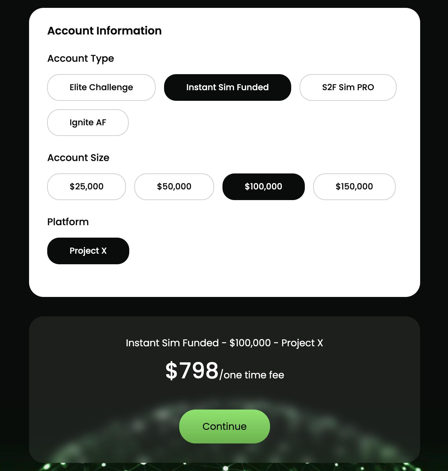 Top One Trader pricing